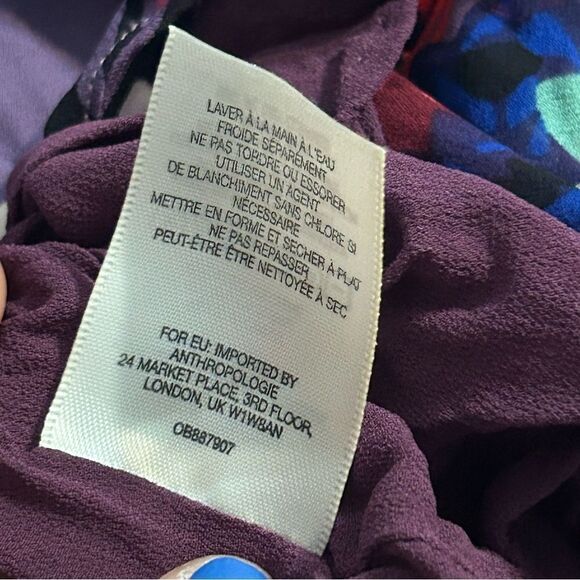 Maeve by Anthropologie floral ruffle multicolored blouse top women’s S - Picture 3 of 7